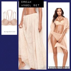 VS DREAM ANGELS GLITTER STAR FULL SKIRT DEMI BRA KIMONO 2017 COLLECTION RARE